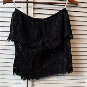 Wilfred Black Lace Off-Shoulder Camisole